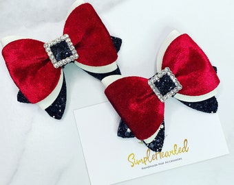 Christmas Hair Bows For Girls, Christmas Hair Clips For Toddlers, Christmas Pigtail Sets, Holiday Gift for Girl, Small 3 Inch Hairbows