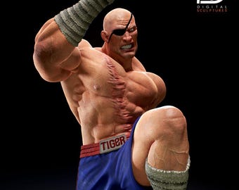 Muay Thai Champion Inspired Fighter Figure – Arcade Boss Fan Art Statue
