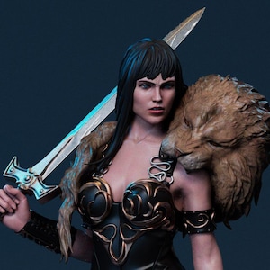 xena Figure  Warrior Princess Fan Art Statue