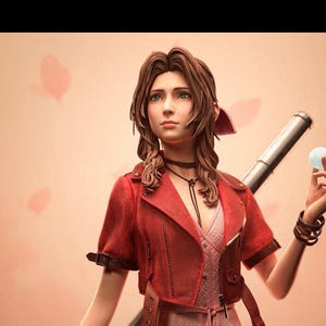Aerith Handmade Statue: Final Fantasy VII Fan Art Figure