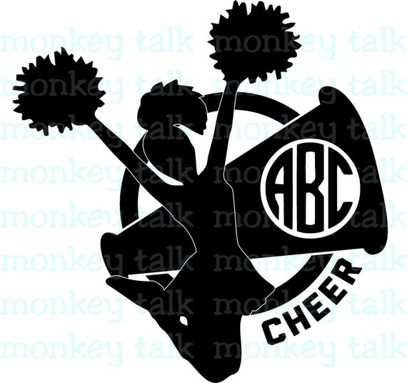 Download Cheer Cheerleader Megaphone Monogram Instant Download ...