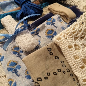 Fabric Ribbon Bundle - Blue