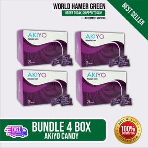 4 Box Akiyo Candy, Japanese Fruit Flavored Drops, Tropical Herbal Sweets, Vegan Gummy Treats, Kawaii Snack Gift