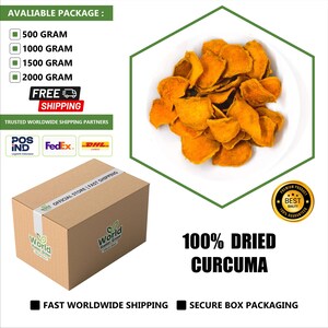Dried Java Turmeric – Natural Temulawak Slices for Tea & Cooking | 500g–2kg | Free Worldwide Shipping