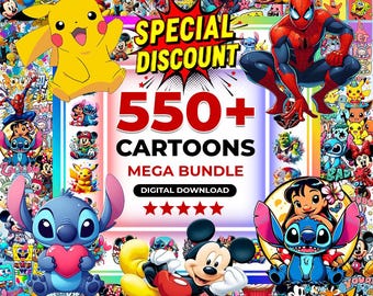 550+ Cartoon Mega Bundle Png, Cartoon characters, Cartoon Clipart, Cartoon png, Cartoon SVG, Cartoons Bundle, Retro Svg, Cricut Files Png