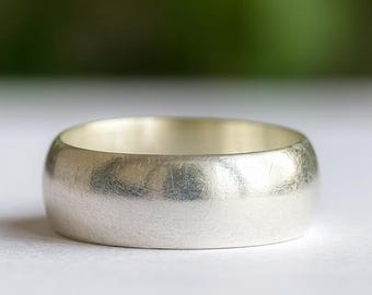 Handmade Sterling Silver Dome Ring | Chunky Unisex Band