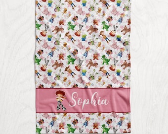 Personalized Girls Toy Story Character Blanket / Disney Toy - Etsy