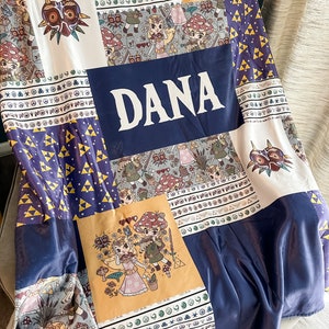 Personalized Legend of Zelda / Link Baby Name Blanket - Girl’s Purple Hyrule Video Game Nursery Theme - Minky - Custom Faux Quilt Blanket