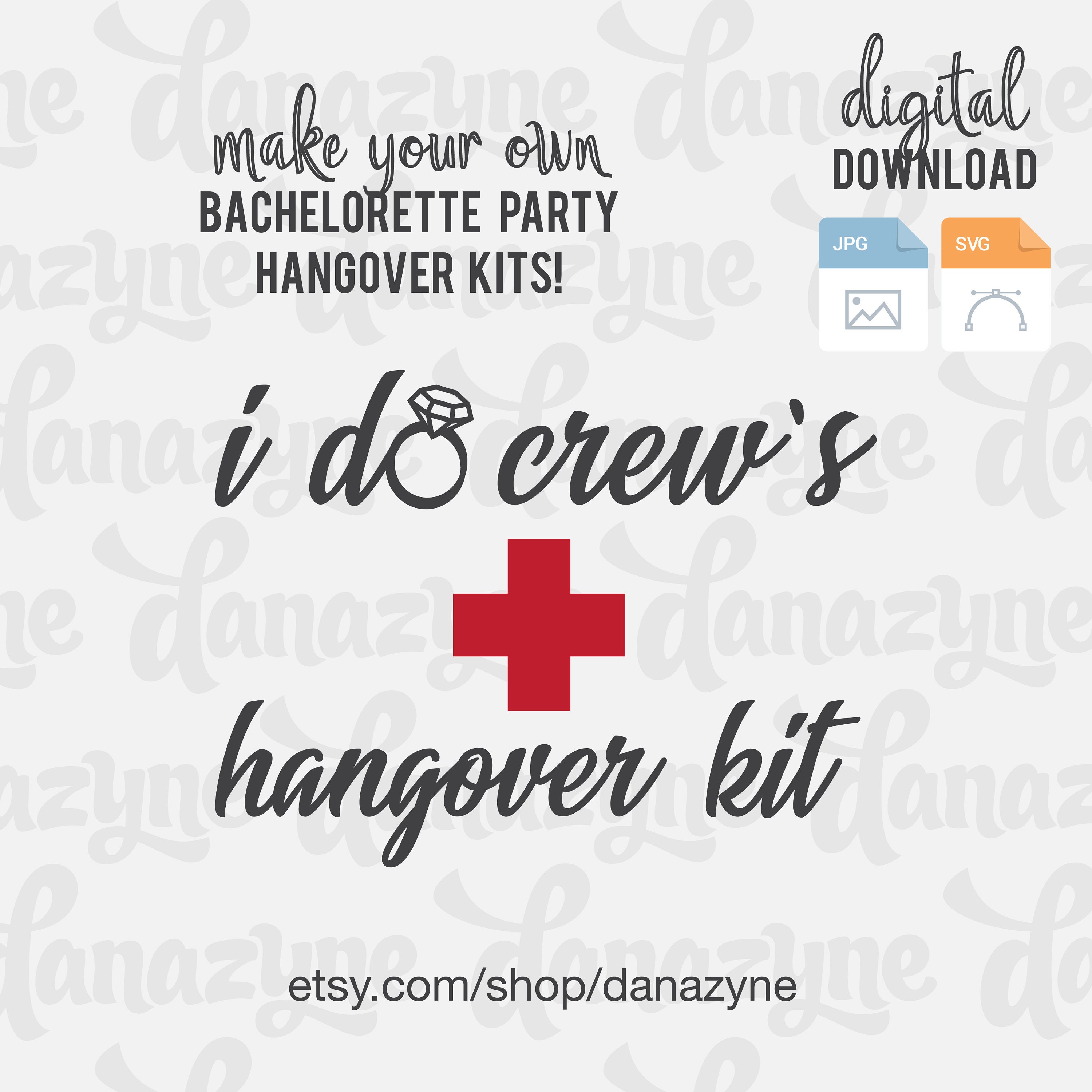 Hangover recovery kit svg