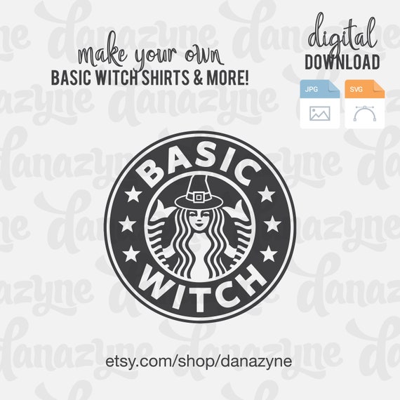 Basic Witch Svg Cut Files Perfect For Making A Diy Coffee Etsy