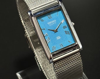Vintage Seiko Slim Tank Quartz Wrist Watch: Stainless Steel  display picture 2