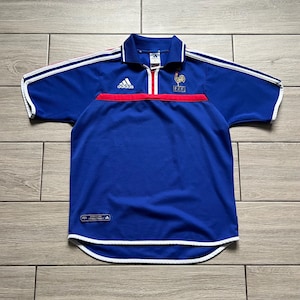 Adidas France National Team 2000 Home Soccer Jersey Vintage