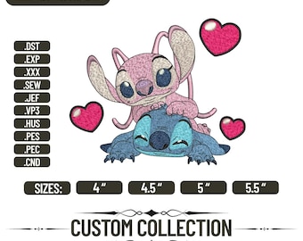 Lilo and Stitch Embroidery Design: Cartoon File for Machine Embroidery (Digital Download)