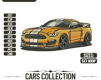 Car Embroidery Design – Auto-Themed Machine File (Digital Download)