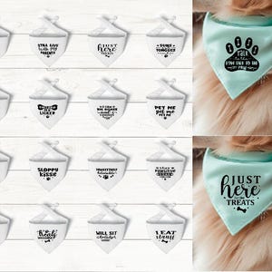 Dog Bandana svg Bundle, Funny Dog Bandana, Dog Bandana Shirt Svg, Dog pet Lover svg, Dog Bandana Quote svg,File for Cricut, file for print