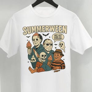 Summer Halloween png, I Freaking Love Summer PNG, Funny Halloween Funny, Horror Characters png, Halloween in Summer Digital Shirt Design