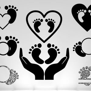 Baby Feet SVG, Baby Feet PNG, Baby Footprint, Baby Feet Cricut, File for Cricut, Baby Feet Clipart, Baby Feet Heart