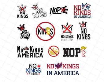 No Kings in America svg, Anti Trump png, Political svg, Anti Maga png, Crown No Kings png, Protest png, Nope Kings svg
