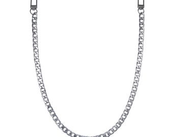Collar minimalista de cadena de plata: joyería unisex para combinar