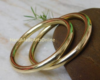 Handgjort armbandsset i mässing, enfärgat guld, etniska smycken