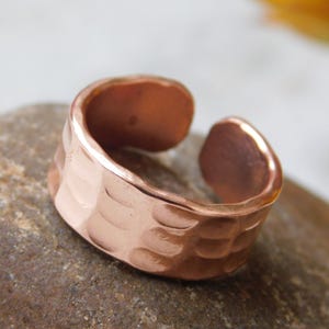 Adjustable Copper Ring, Copper Ring Handmade Hammered Copper Band Ring, Beautiful Handwork Ring Healing Copper Jewellery Gifts For Him & Her