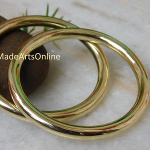 4 Gauge Heavy Thick Brass Bangles, 2 Bangles set ,Handmade Bangle ,Bangles For Women ,Brass Jewellery ,Round Bangles ,Health Benefits Gift