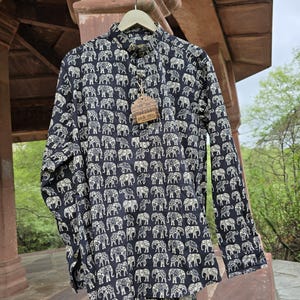 Men Short kurta,Indian kurta, Traditional kurta,Cotton Handmade kurta,Indian Wedding Wear, Blockprint, Traditional Ethnic Clothing