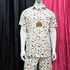 Summer Cotton Set Men - Casual Two Piece Outfit - Short Sleeve Shirt and Shorts - Breathable Cotton Clothing - Vacation Outfit for Men