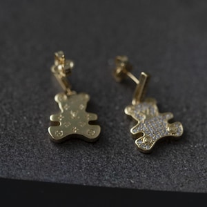 Louis Vuitton Gold Teddybear Drop Earrings