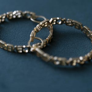 Versace Gold Monogram Hoop Earrings