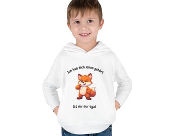 Sudadera divertida para niños | "Te escuché, simplemente no me importa" | Sudadera de zorro para niños pequeños | Regalo divertido para niños