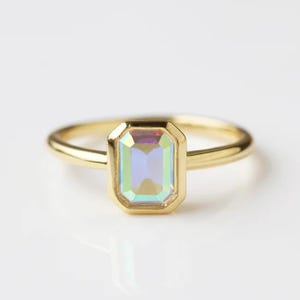 Topaz Statement Ring, Mystic Topaz Ring, Mystic Stone Rings, Mystic Topaz Wedding Ring, Mystic Topaz Engagement Ring, Topaz Solitaire Rings