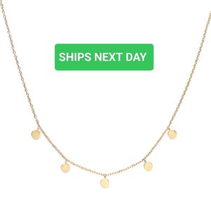 Dainty Coin Choker Necklace: 9k Gold Vermeil, Sterling Silver
