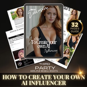 AI Influencer Guide 2025 I How to Create Your Own AI Model I Make Money Online Ebook I Master Resell Rights & PLR Included