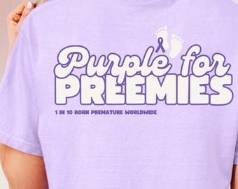 NICU Preemie Mama Purple Shirt, Awareness for World Prematurity Day 2025, Wear Purple for Preemies Staff Gift, NICU Mom T-Shirt