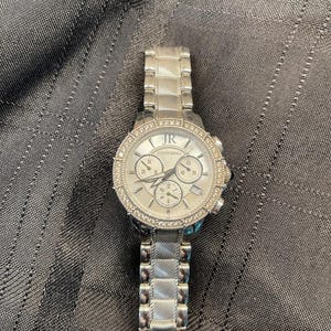 JUDITH RIPKA Lady&#39;s Watch Diamonique CZ Chronograph Date Stainless Steel