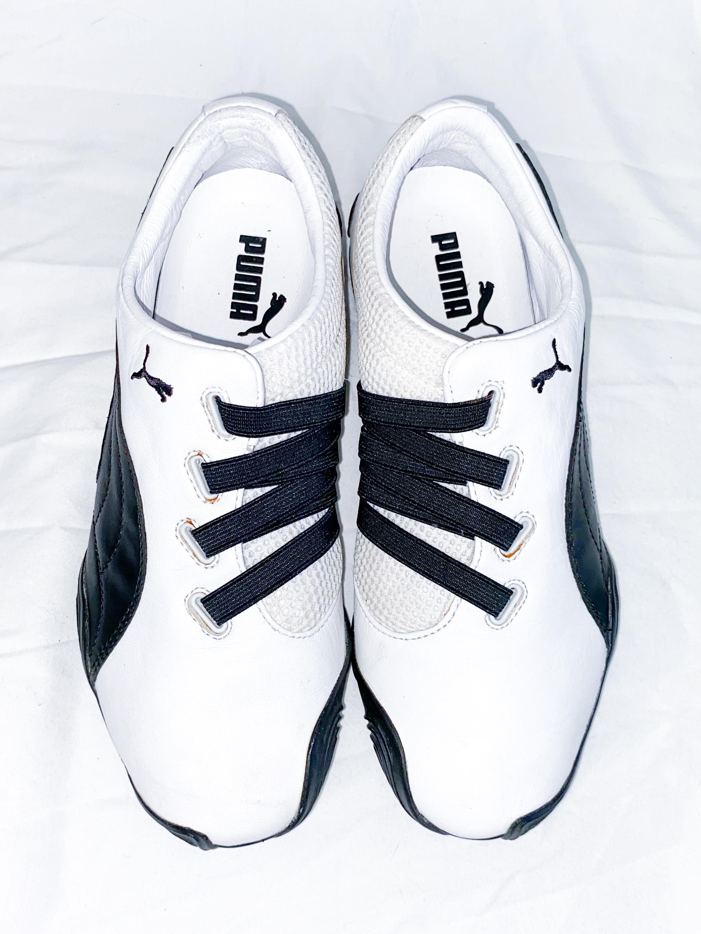 Archive 2000s Puma Sildre in White Leather With Black  display picture 1