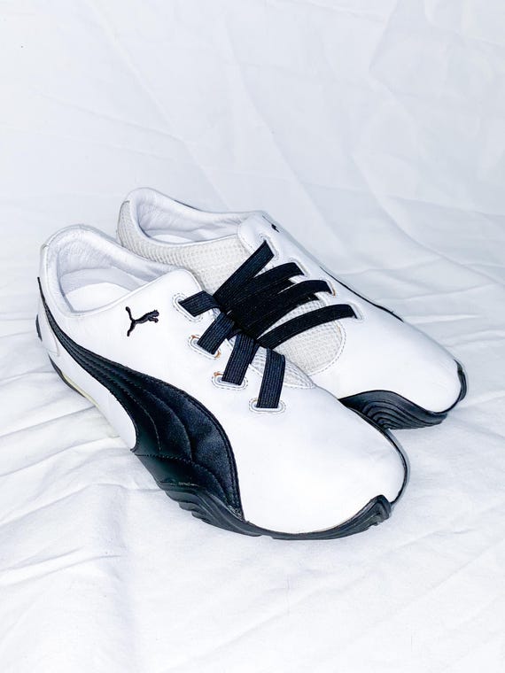 Archive 2000s Puma Sildre in White Leather With Black  display picture 3