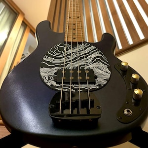 EBMM Stingray Bass Pickguard with Contour Lines