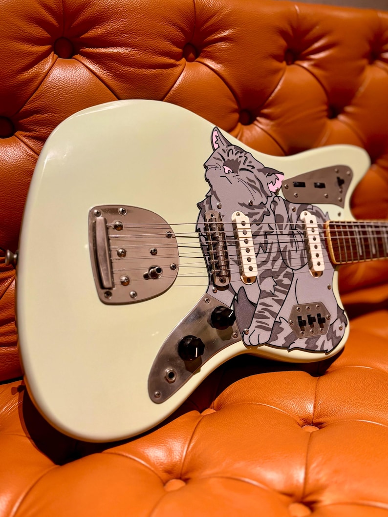 Jaguar Cat Pickguard - Custom 3D Printed Pickguard for Squier Classic ...