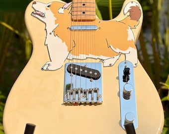 Telecaster Corgi Pickguard, "Corgicaster" | Fun Animal Design for Fender Telecaster