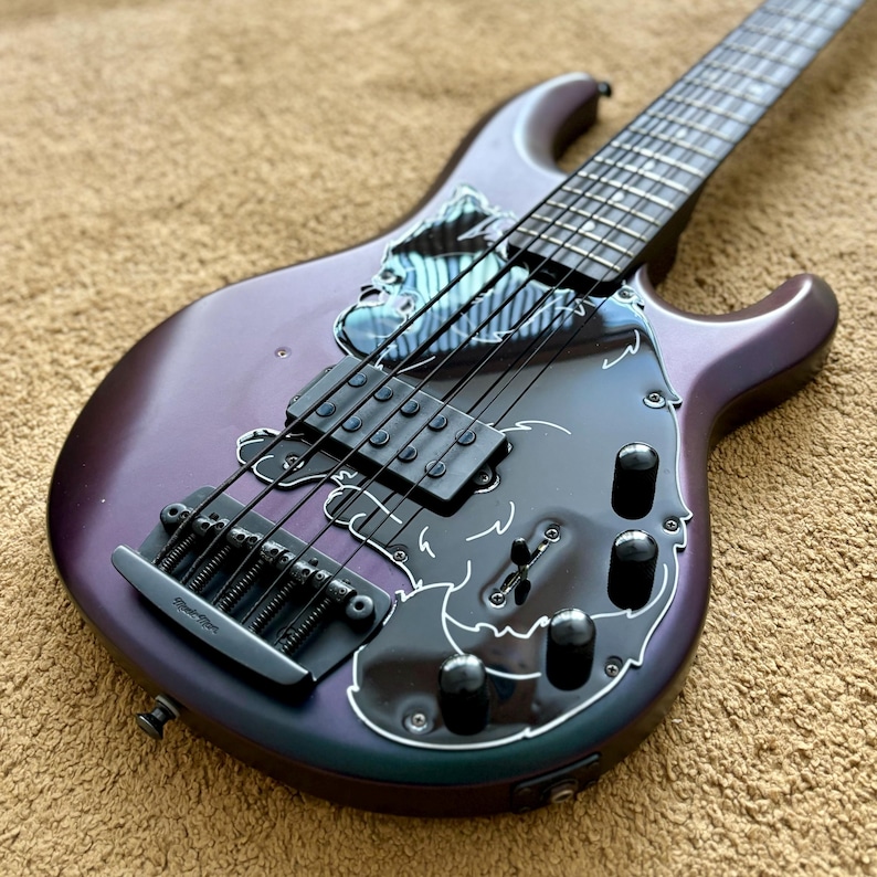 Stingray 5 Bass Cat Pickguard | Custom Animal Design - Etsy