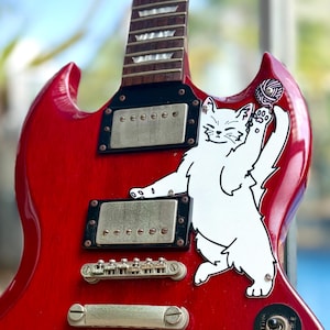 SG Gitarrplektrumskydd | Rolig djurdesign för Epiphone SG PRO