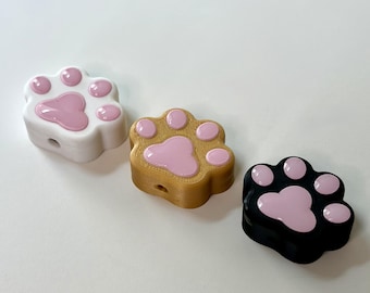 Cat Paw Pedal Toppers | 3D Printed Pink Kitty Paw for Guitar Pedals