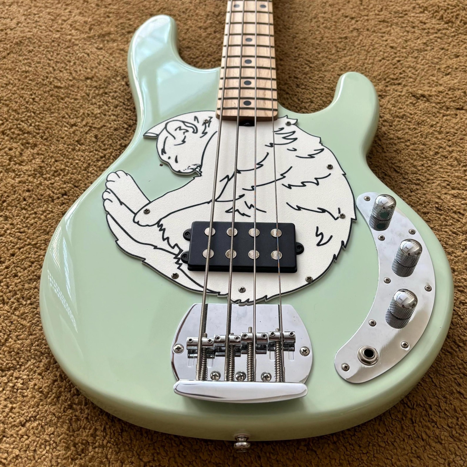 Stingray Bass Cat Pickguard | Custom Animal Design - Etsy