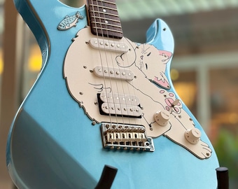 Ibanez Pickguard • AZ Series • Vintage Style-the Great Wave off