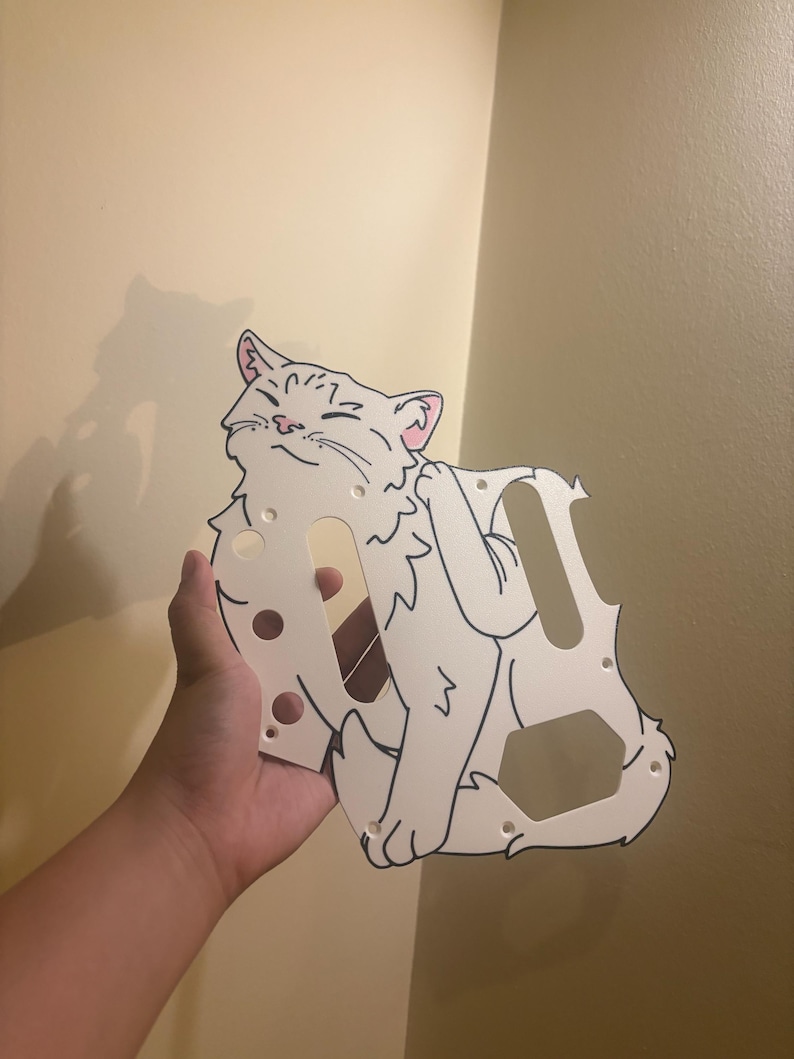 Jaguar Cat Pickguard - Custom 3D Printed Pickguard for Squier Classic ...