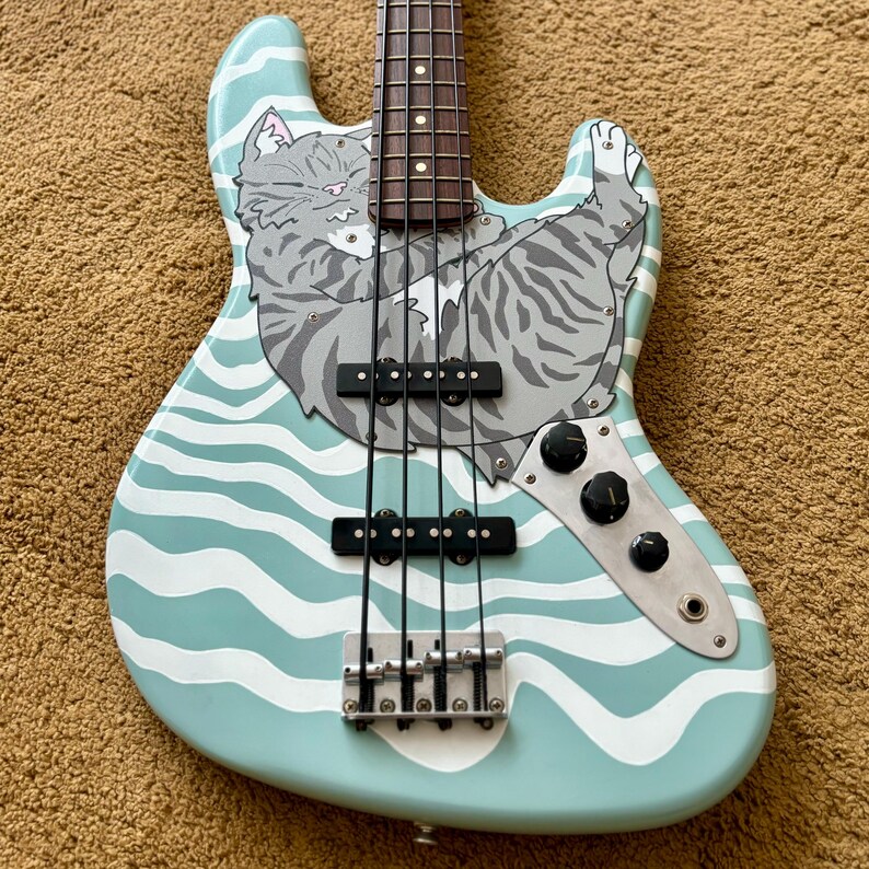 Cat Jazz Bass Pickguard Version 2 - Etsy