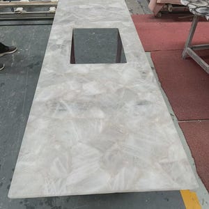 Rectangular White Agate Slab | Custom Countertop Stone
