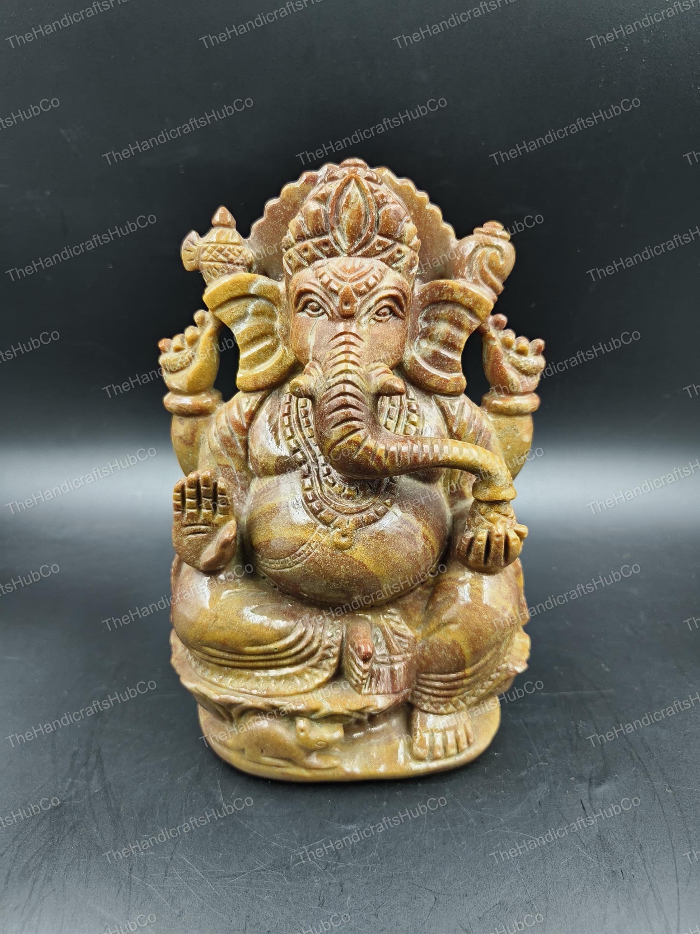 手彫りの石造りガネーシャ像（7.5インチ）｜ヒンドゥー教の装飾 - Etsy